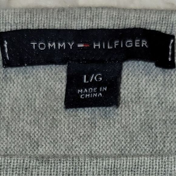 Tommy Hilfiger gray knit top with ruffle - Picture 3 of 8